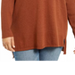 Style & Co Women's Plus Size V-Neck Sweater Beige Size 1X