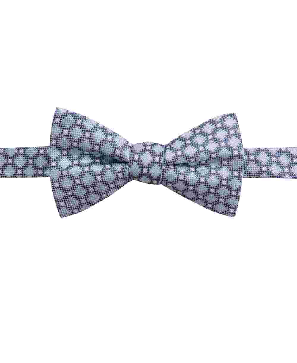 Ryan Seacrest Distinction Men's Bona Silk Geometric Bow Tie Blue Size Regular