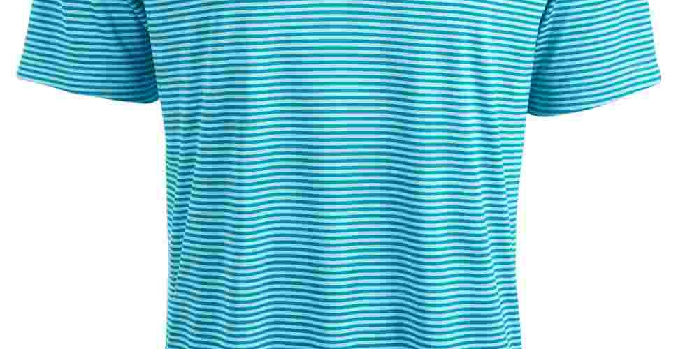 Attack Life By Greg Norman Men's Regular-Fit Performance Stretch Feeder Stripe Polo Blue Size Small