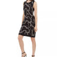 INC International Concepts Women's Chain-Print Sweater Dress Black Size X-Large