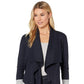 Ralph Lauren Women's Yalanda Open Front Striped Sweater Navy Size Medium