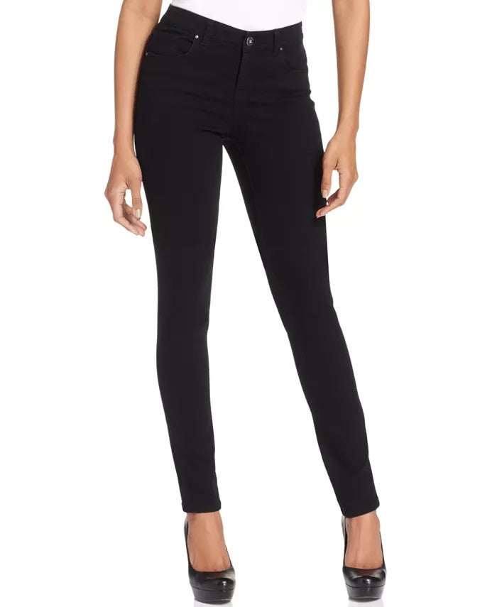 Style & Co Women's Petite Curvy-Fit Skinny Jeans Gray Size 2 Petite