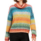 Sun + Moon Women's Cowl-Neck Sweater Red Size Small