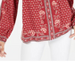 Style & Co Women's Relaxed Fit Floral Long Sleeve Scoop Neck Peasant Top Red Size X-Small