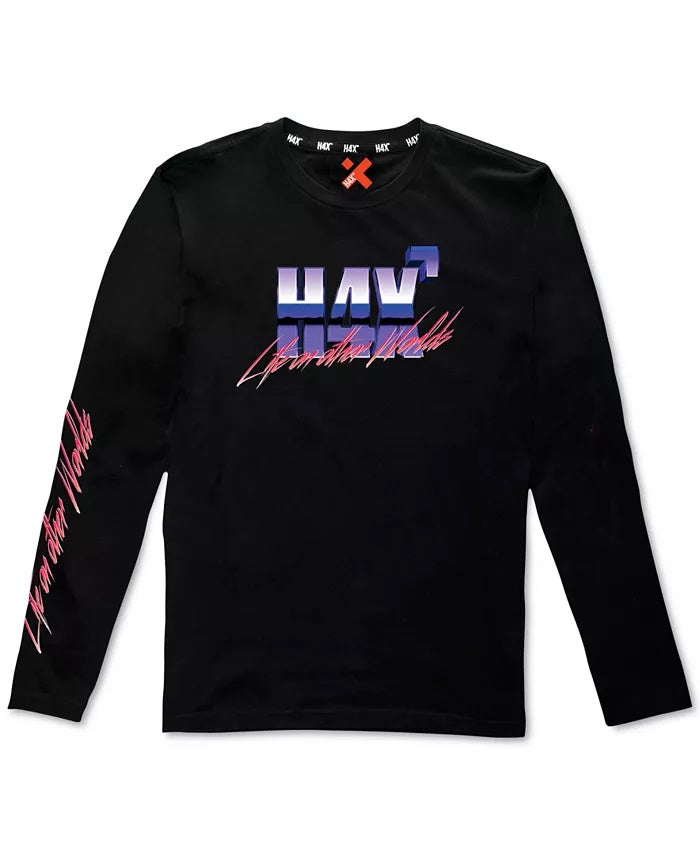 H4X Men's 80S Logo Graphic T-Shirt Black Size X-Large