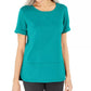 Karen Scott Women's Cotton Topstitched Top Blue  Size Small