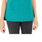 Karen Scott Women's Cotton Topstitched Top Blue  Size Small
