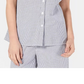 Karen Scott Women's Cotton Seersucker Shirt Blue Size Large