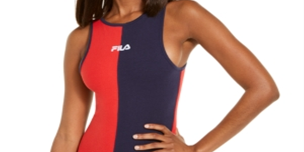 Fila Women's Manon Colorblocked Bodysuit Blue Size XL