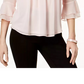 Charter Club Women's Petite Double Ruffle Solid Pintuck Top Pink Size Petite XL