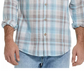 Weatherproof Vintage Men's Regular-Fit End-On-End Plaid Shirt Blue Size XXX-Large