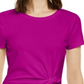 INC International Concepts Women's Ponte Knit Twist Top Purple Size -M