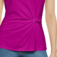 INC International Concepts Women's Ponte Knit Twist Top Purple Size -M