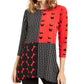 Alfani Women's Printed High Low Tunic Red Size X-Small