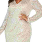 Calvin Klein Women's PlusDraped Sequined Sheath Dress Gold Size 22W