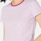 Maison Jules Women's Crewneck Ringer T-Shirt Purple Size X-Large
