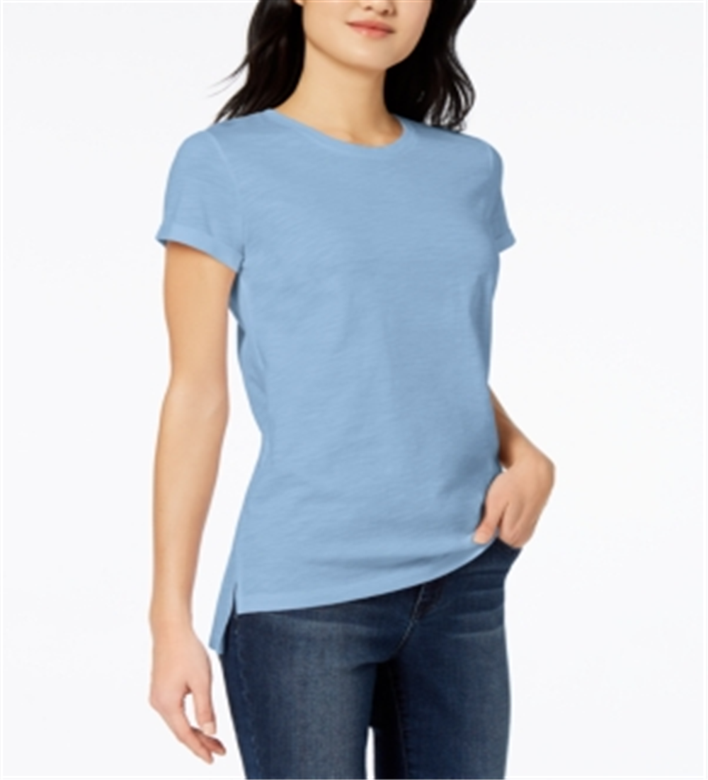 Maison Jules High-Low T-Shirt Blue Size M