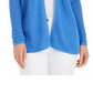 Charter Club Women's Open Front Pointelle Cardigan Blue Size Medium
