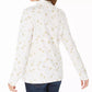 Karen Scott Women's Snowy Glory Mock Neck Top White Size Medium