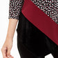 Alfani Women's Printed & Velvet Asymmetrical Top  Black Size Medium