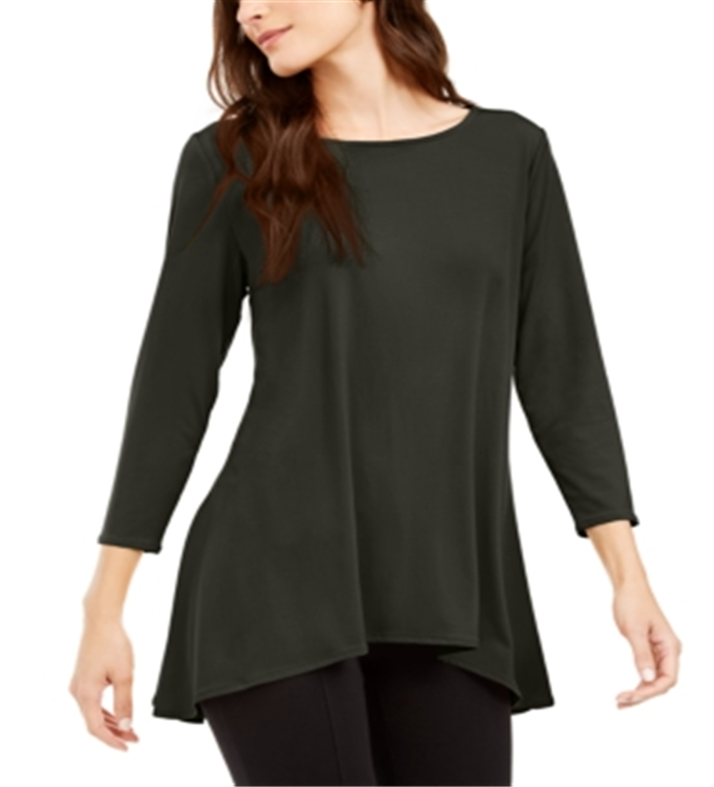 Alfani Women's High Low Tunic Green Size M