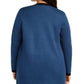 Anne Klein Women's Plus Double Face Cardigan Blue Size 0X