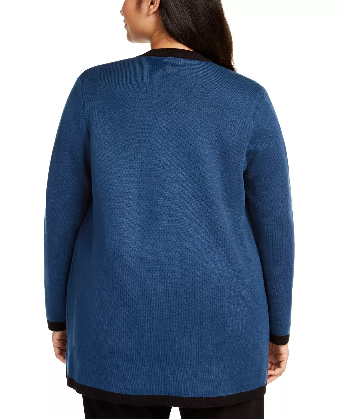Anne Klein Women's Plus Double Face Cardigan Blue Size 0X