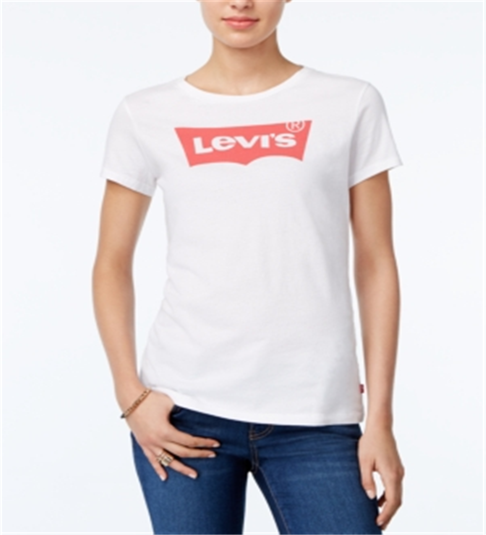 Levi's Women's Slim Crew Neck Tee White Size Large