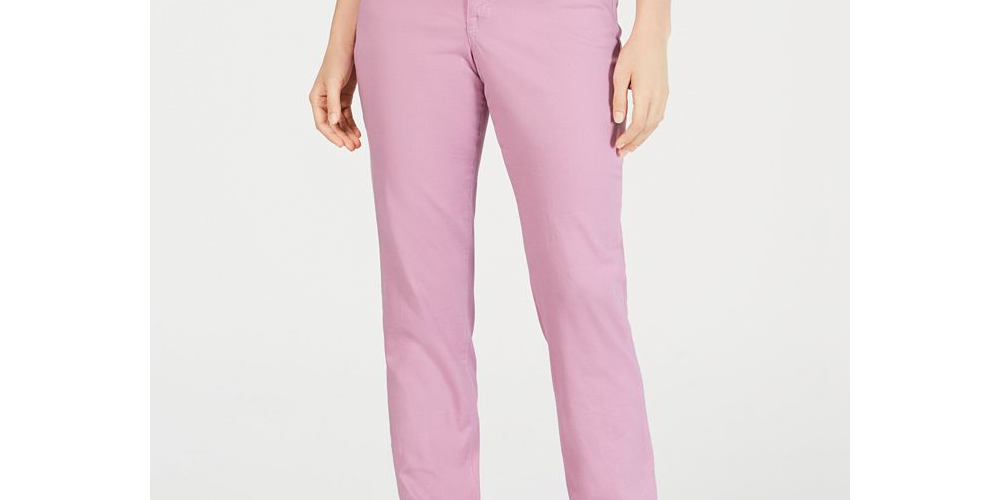 Style & Co Women's Tummy Control Straight Leg Fashion Jeans Pink Size 6