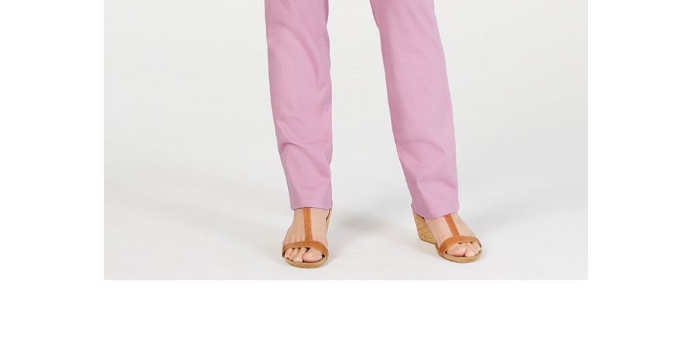 Style & Co Women's Tummy Control Straight Leg Fashion Jeans Pink Size 6