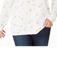 Karen Scott Women's Snowy Glory Mock Neck Top White Size X-Small