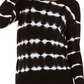 INC International Concepts Women's Petite Cotton Tie-Dyed Striped Sweater Black Size Petite L