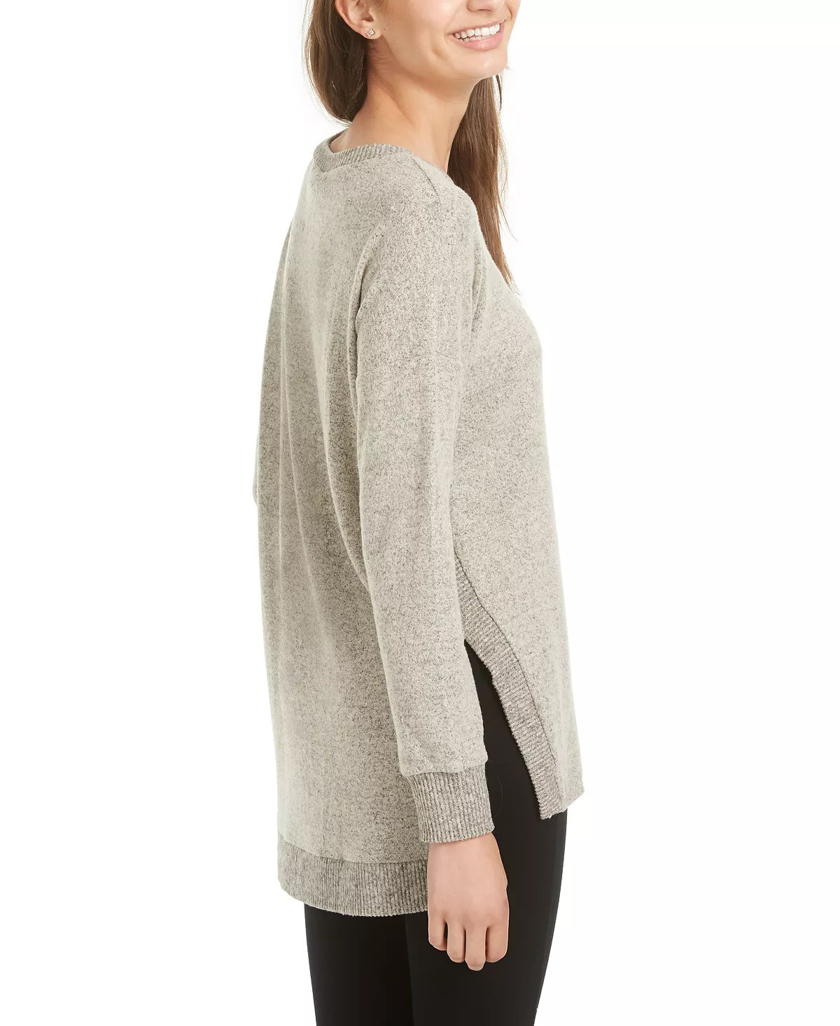 BCX Juniors' Shine Tunic Sweater With Necklace Black Size Small