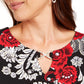 जेएम कलेक्शन महिलाओं के लिए एम्बेलिश्ड एसिमेट्रिकल-हेम ट्यूनिक, काला, साइज़ एक्स-स्मॉल
