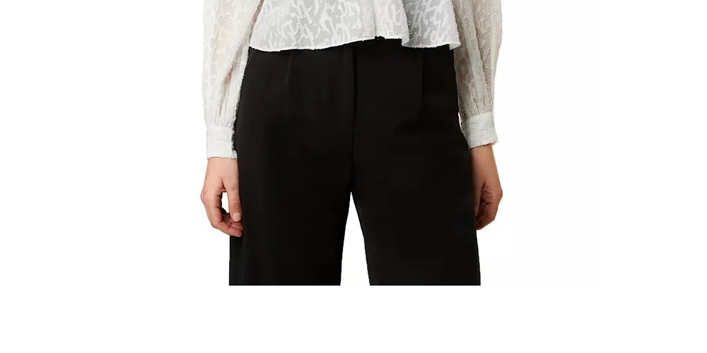French Connection Women's Brenna Fil Coupe Blouse White Size 12