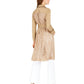 INC International Concepts Women's Long Lace Back Trench Coat Brown Size XL