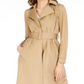 INC International Concepts Women's Long Lace Back Trench Coat Brown Size XL