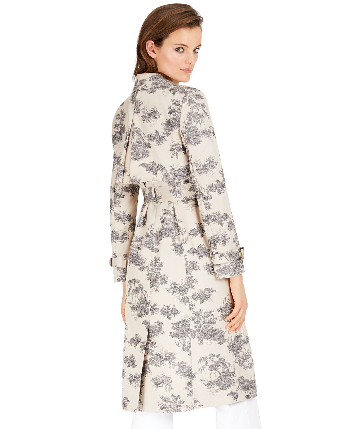 INC International Concepts Women's Cold Weather Winter Trench Coat Gray Size Small