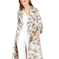 INC International Concepts Women's Cold Weather Winter Trench Coat Gray Size Small