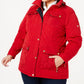 Michael Kors Women's Quilted Removable Hood Coat Red Size 0X