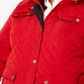 Michael Kors Women's Quilted Removable Hood Coat Red Size 0X