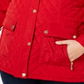 Michael Kors Women's Quilted Removable Hood Coat Red Size 0X