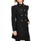 INC International Concepts Women's Double Breasted Coat Black Size Medium