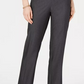 Style & Co Women's Tummy Control Straight Leg Pants Gray Size 14 Petite