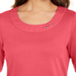 Karen Scott Women's Cotton Ring Top Orange Size Small