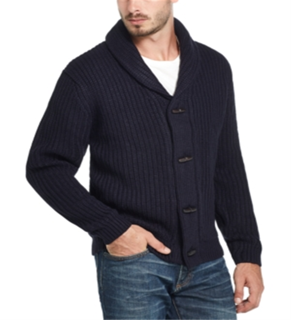 Weatherproof Vintage Men's Shawl Collar Button Down Sweater Blue Size XXX-Large