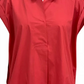 Alfani Women's Collared Sleeveless Blouse Red Size Large
