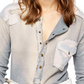 Free People Women's Gene Henley Shirt Navy Size Medium