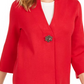 JM Collection  Women's Holiday Party Brooch Cardigan Red Size X-Large