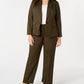 Le Suit Women's Plus One Button Pant Suit Green Size Petite Small